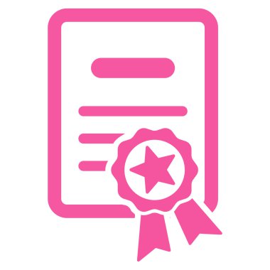 Onaylı Diploma düz simgesi
