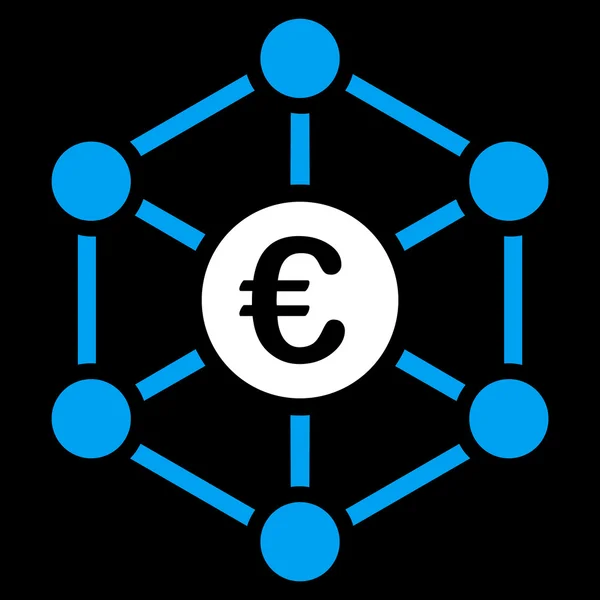 Ikon Jaringan Bank Eropa — Stok Foto