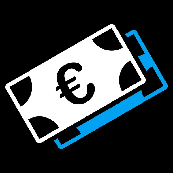 Euro bankbiljetten pictogram — Stockfoto