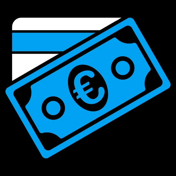 Euron pengar kreditkort ikonen — Stockfoto