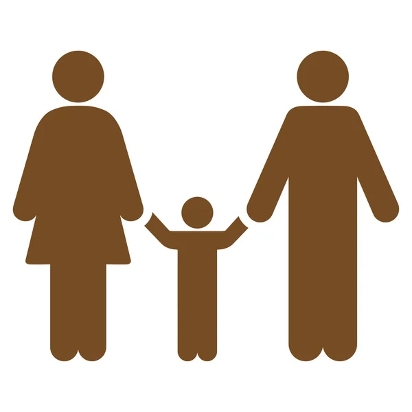 Parents And Child Flat Icon — Stock Photo, Image