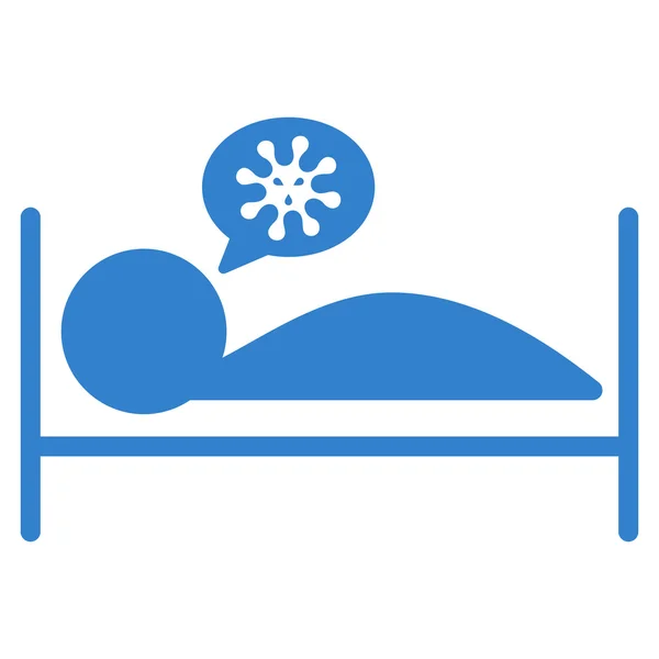 Patientens säng Flat ikonen — Stockfoto