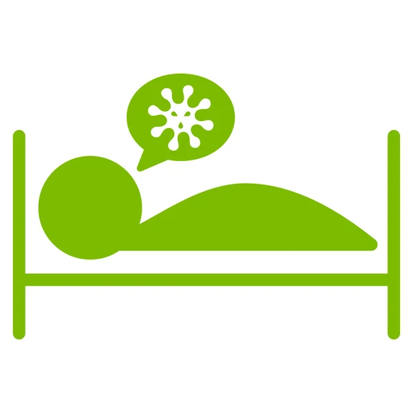 Paciente cama plana ícone — Fotografia de Stock