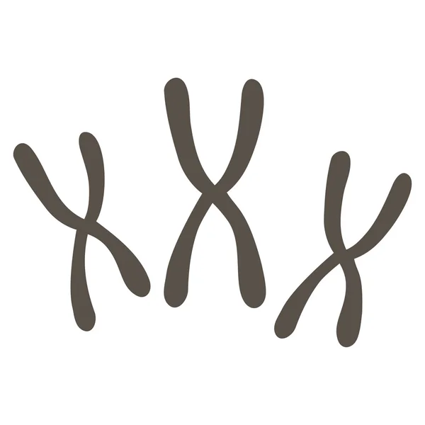 Cromosomas Icono plano —  Fotos de Stock