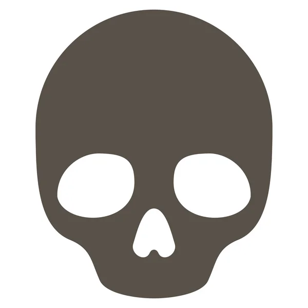 Platte schedel pictogram — Stockfoto