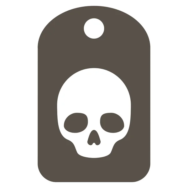 Crânio ícone de etiqueta plana — Fotografia de Stock