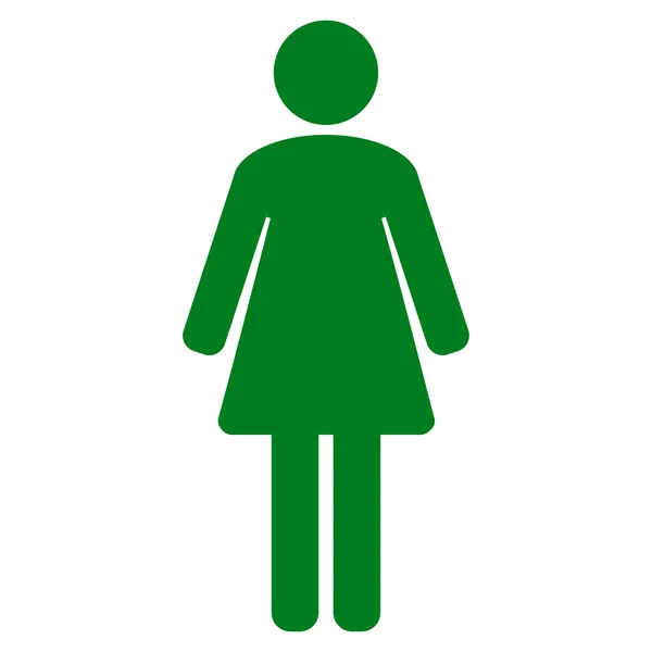 Vrouw platte pictogram — Stockfoto