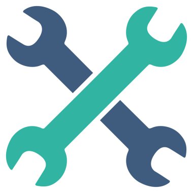 İngiliz anahtarları düz simgesi