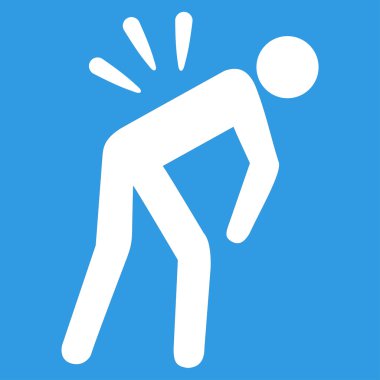 Sırt ağrısı düz simgesi