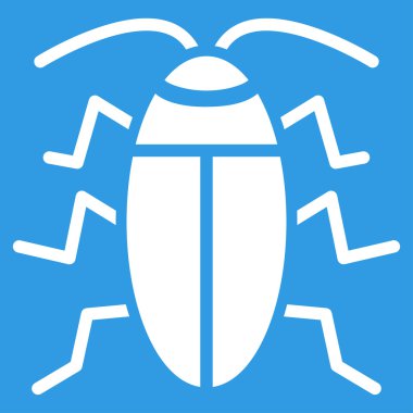 Hamam böceği düz simgesi