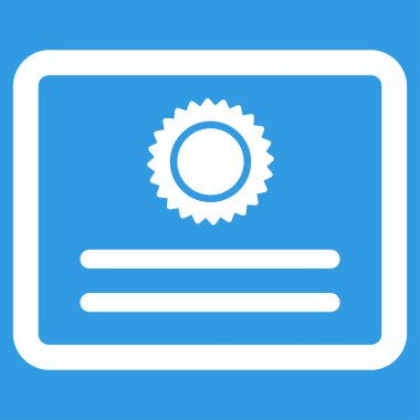 Diploma düz simgesi