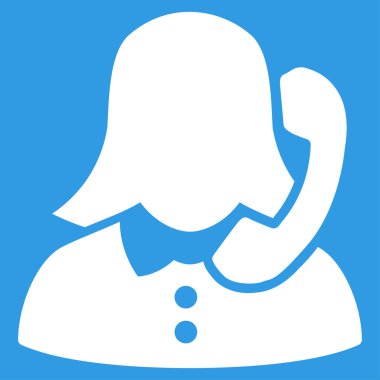 Resepsiyonist düz simgesi