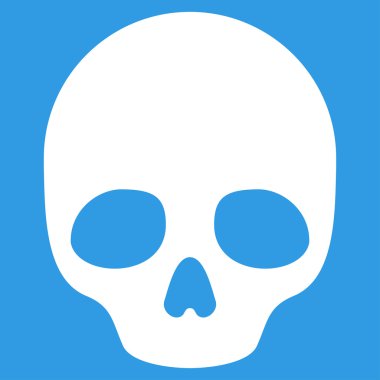 Kafatası düz simgesi