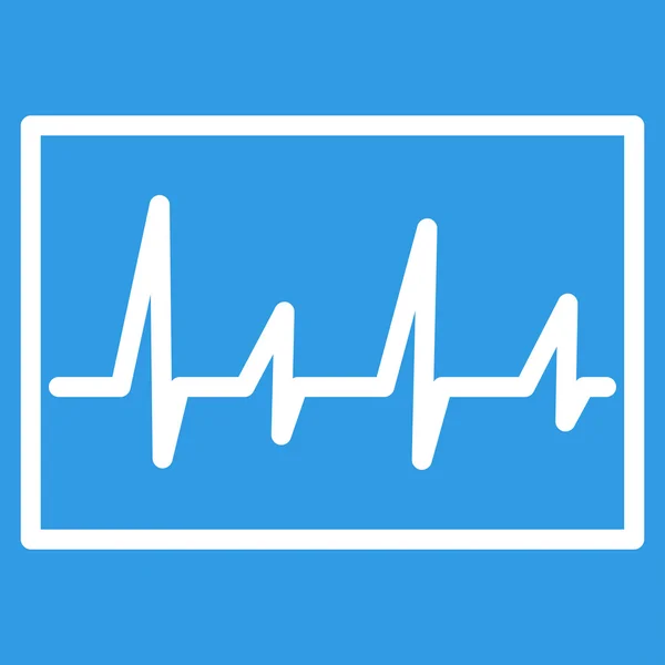 Cardiogram Flat Icon — Stock Vector