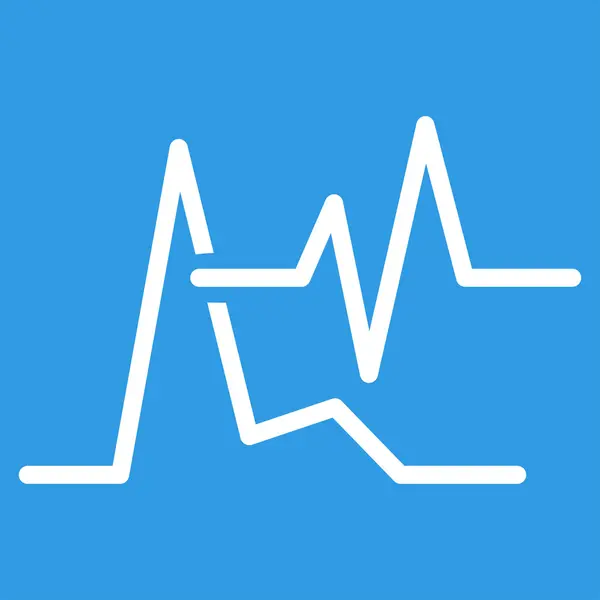 Ecg flache Ikone — Stockvektor