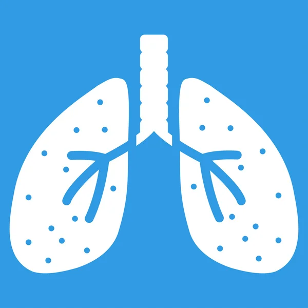 Pulmones Apartamento Icono — Vector de stock