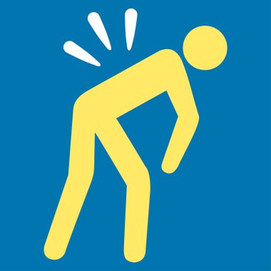 Sırt ağrısı düz simgesi