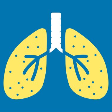 Akciğerler düz simgesi