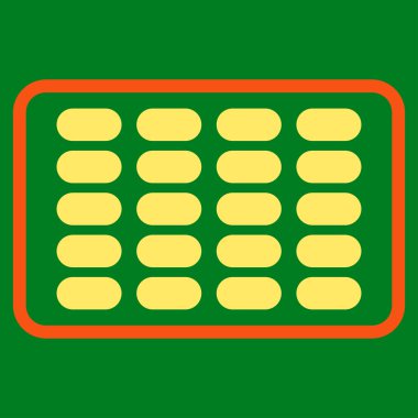 Blister düz simgesi