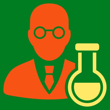 Kimyager düz simgesi