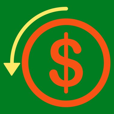 Geri ödeme düz simgesi