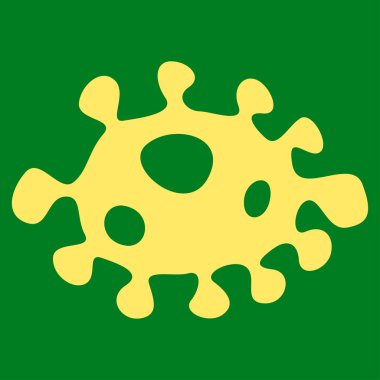 Bakteri düz simgesi