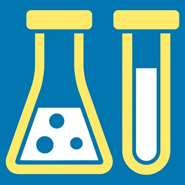 Chemie platte pictogram — Stockfoto