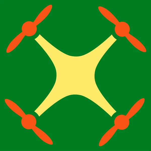 Плоская икона воздушного дрона — стоковое фото