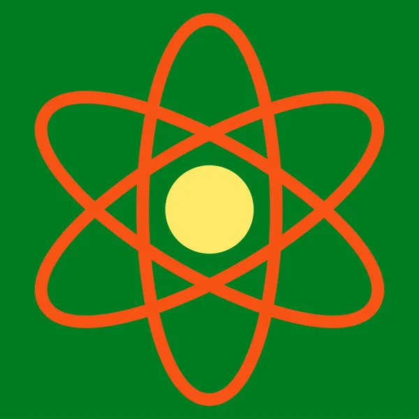 Atom płaskie ikona — Zdjęcie stockowe