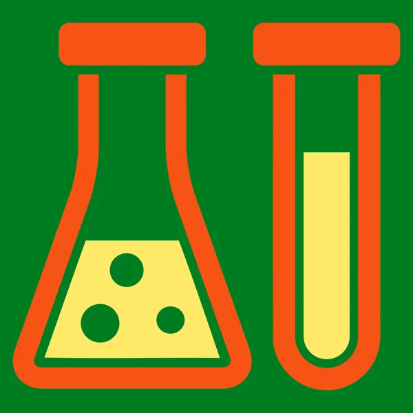 Ícone plana química — Fotografia de Stock