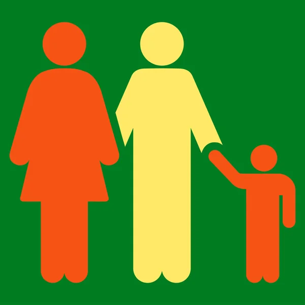 Familie Platte Pictogram — Stockfoto