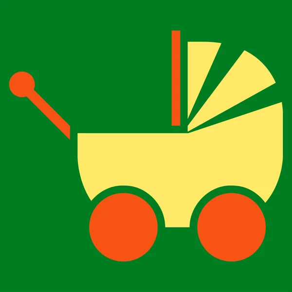 Barnvagn platt ikon — Stockfoto