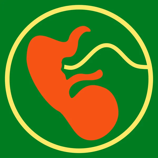 Terhesség lapos ikon — Stock Fotó