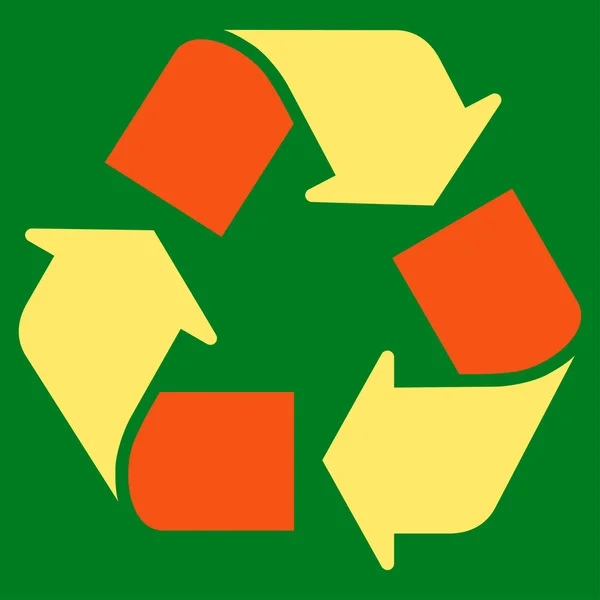 Recycleren platte pictogram — Stockfoto