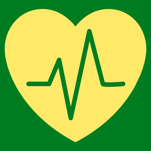 Heart Ekg Icon — Stock Photo, Image