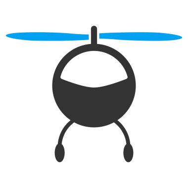 Helikopter düz simgesi
