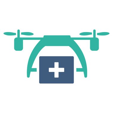 İlk yardım dron simgesi