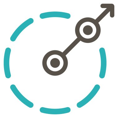 Yuvarlak alan çıkış simgesini