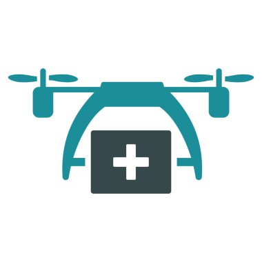 İlk yardım dron simgesi