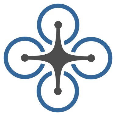 Quadrocopter düz simgesi
