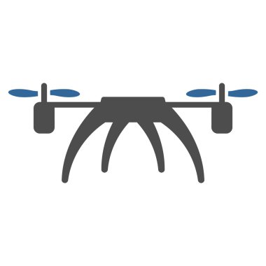 Rotorcraft düz simgesi