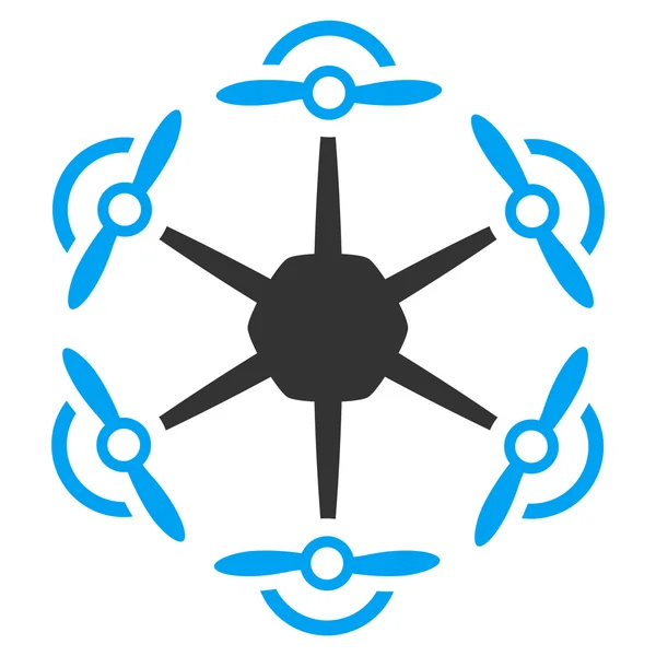 Икона "Летающий гексакоптер" — стоковый вектор