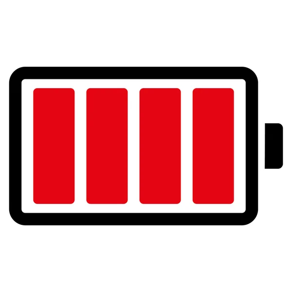 Batterij plat pictogram — Stockvector