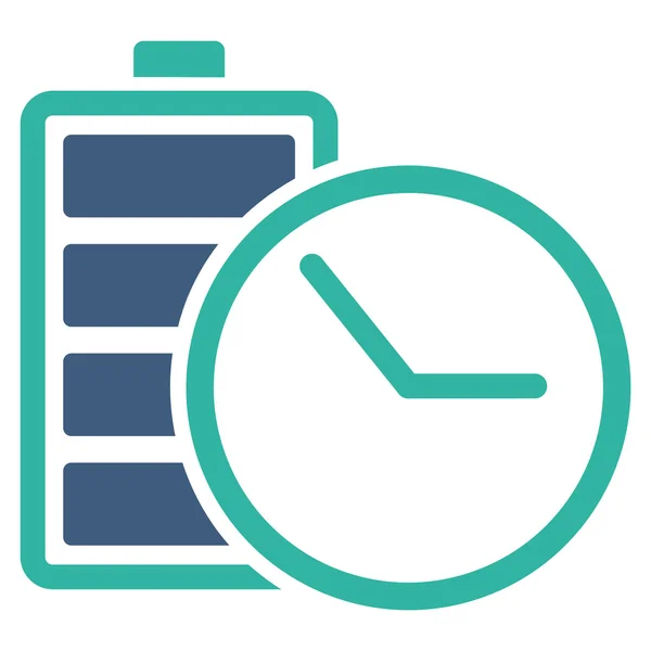 Icono del reloj de batería — Vector de stock