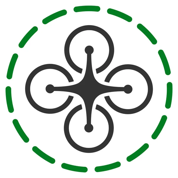 Icono de vuelo de dron — Vector de stock