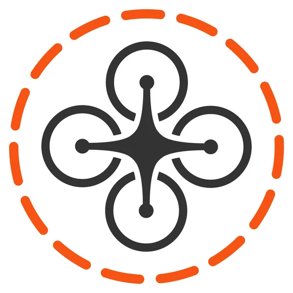 Icono de vuelo de dron — Vector de stock
