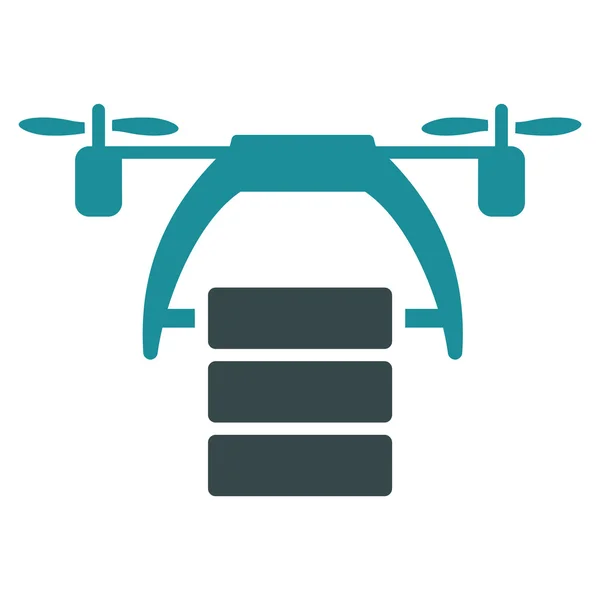 Icône de drone de fret — Image vectorielle