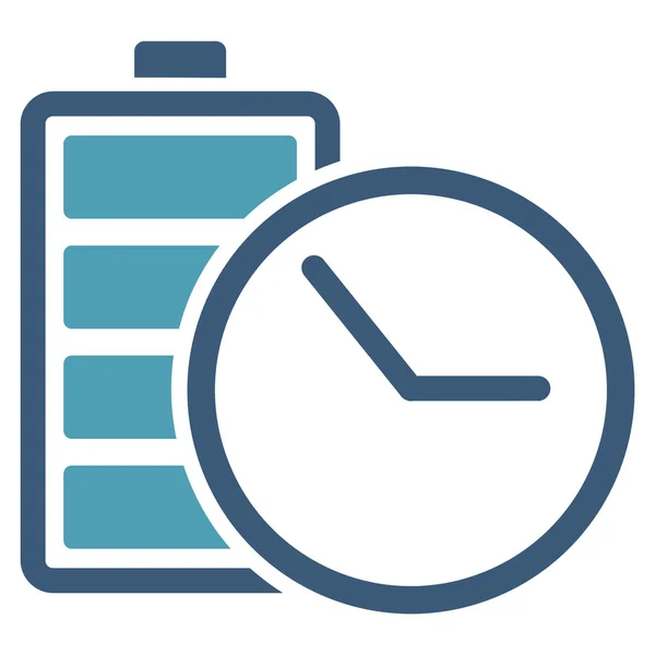 Icono del reloj de batería — Vector de stock