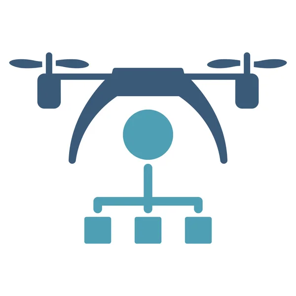 Helikopter elosztási rendszer ikon — Stock Vector