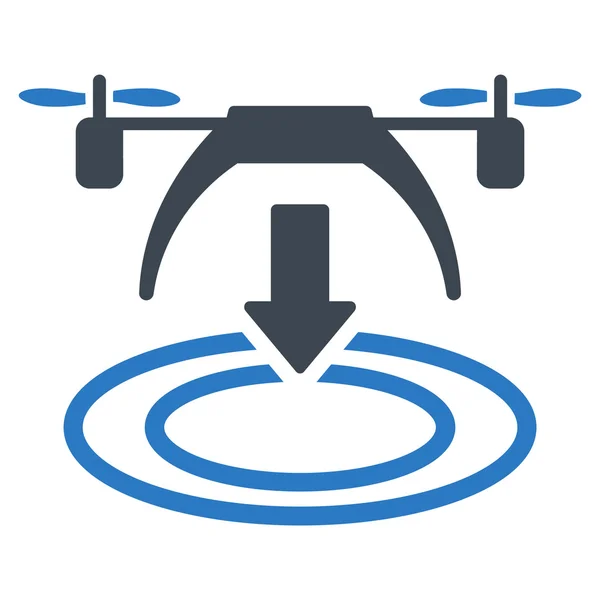 Copter Landing Icon — Stock Vector